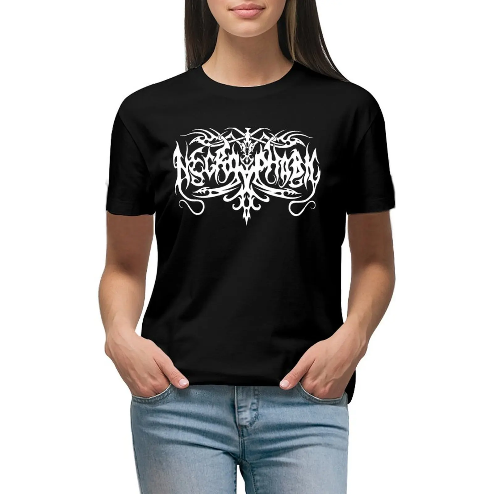 

Necrophobic T-Shirt aesthetic clothes animal prinfor funny plus size tops T-shirts for Women