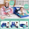 children's sofas, Kids Couch: Toddler Sofa Bed Fold Out for Gilrs Boys Baby Flip Out Convertible Lounge Chair Dinosaur 4