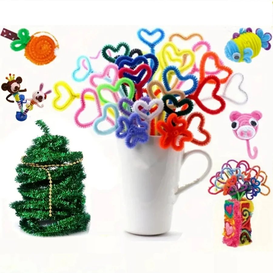 Multiple Colors Pipe Cleaners 300 Pieces Chenille Stems for DIY Art Decorations Creative Craft (6mm x 30cm)