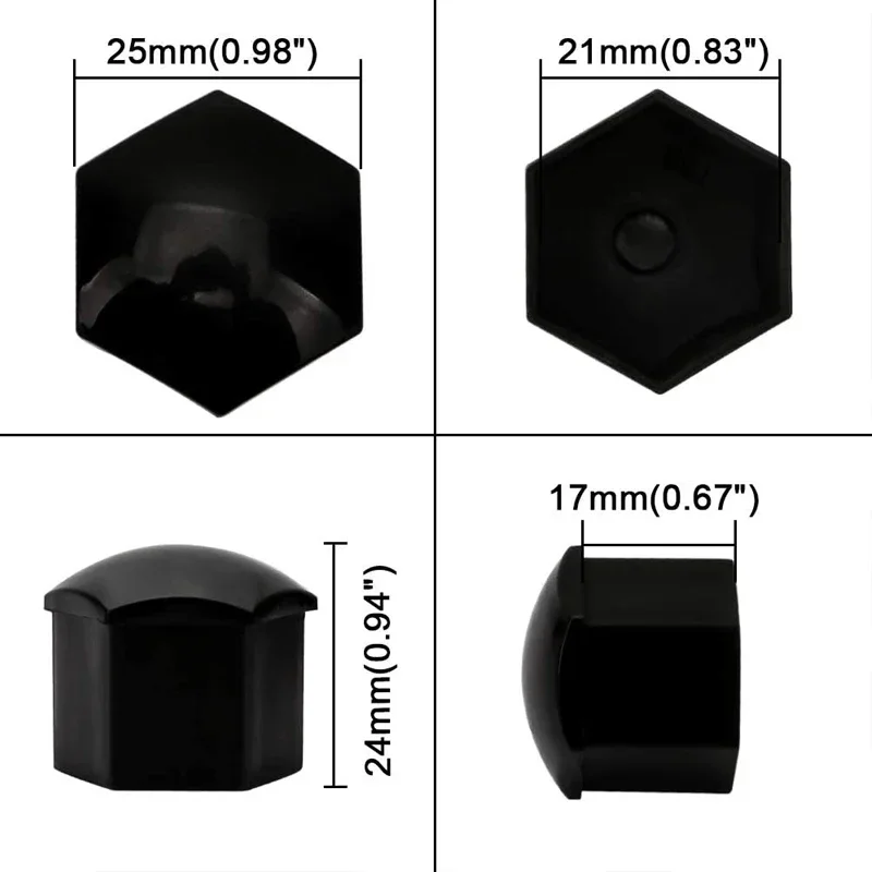 17/19/21mm Car Wheel Nut Caps Protection Covers Caps Anti-Rust Auto Hub Screw Cover Car Tyre Nut Bolt Exterior Decoration For Wheel Nut Caps Screw Caps Wheel Nut Covers Bolt Nut Covers 20Pcs