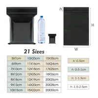 0.13mm Thickness Black Plastic Ziplock Bag Resealable PE Zipper Bag for Sundries Gift Waterproof Dustproof Seal Storage Packing 2