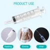 60ml/100ML Feeding Syringe Glue Filling Enema Syringe Nutrient Sterile Without Needle Watering for Industrial Hydroponics 5