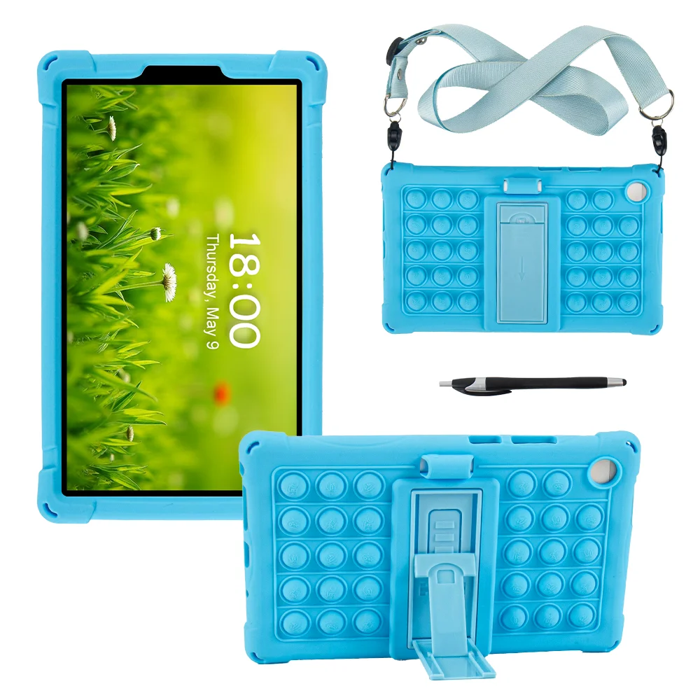 Durable Soft Silicone Kids Tablet Case with Kickstand