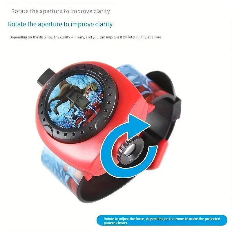 Dinosaur Projector Watch for Kids - 24 Image Flashlight & Timepiece - Fun and Educational School Gift 4