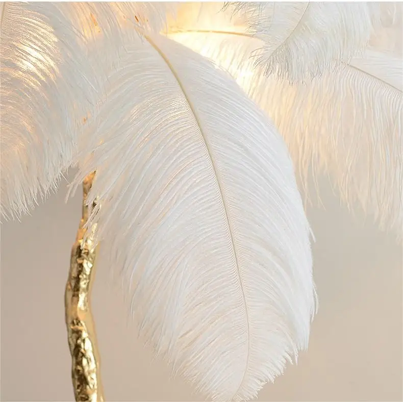 Ostrich Feather Floor Lamp