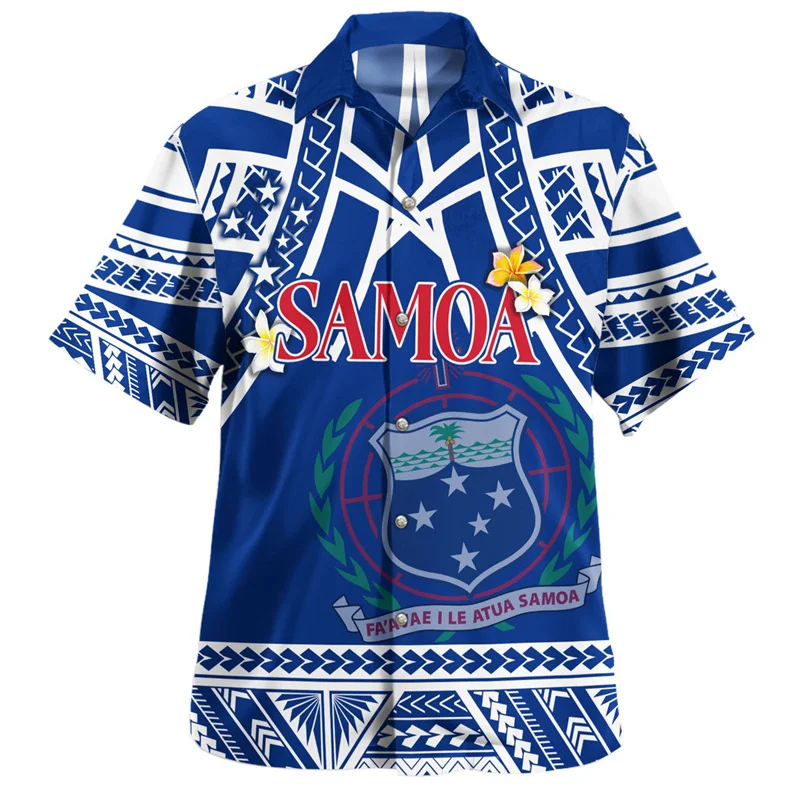 

Summer Harajuku 3D American Samoa Tribal Coat Of Arm Printing Shirts Men Fashion Streetwear Short Shirts Cool SAMOA Clothing Top