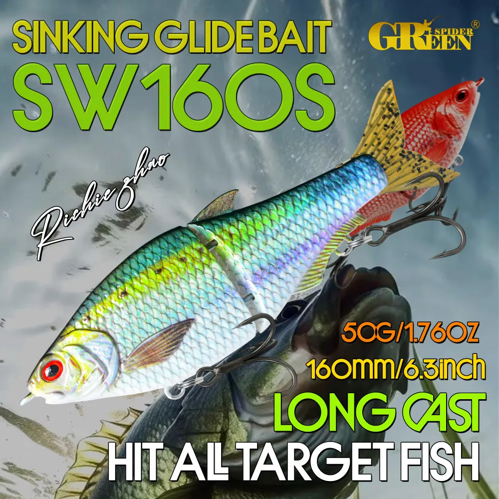 Swimbait Soft Lure 160mm 50g Sinking Silicone Wobbler 4