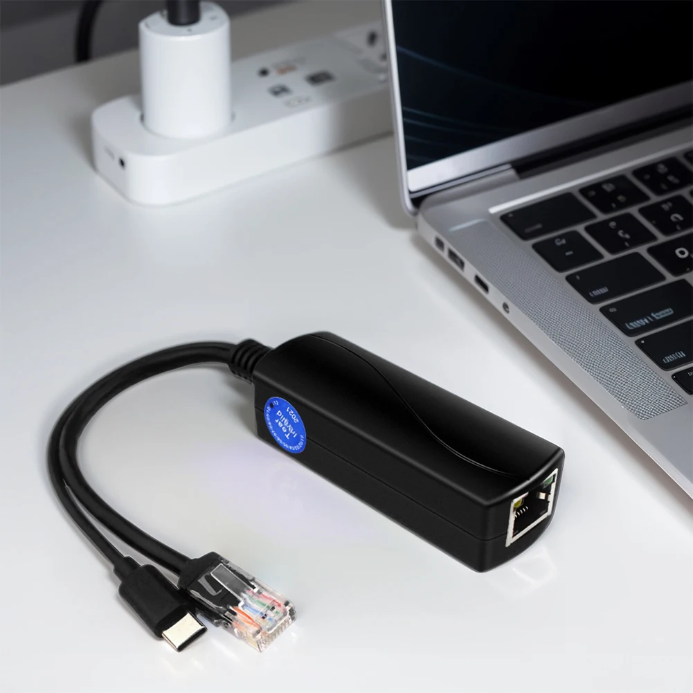 C 타입 PoE 스플리터, Raspberry Pi 5 용 적응형, PoE 48V-USB-C 5V/4A 출력, IEEE802.3af/at, 5V/4A, 10, 100, 1000Mbps