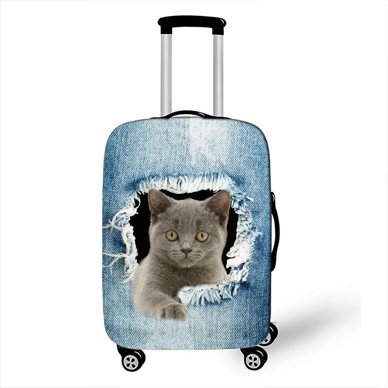 Lovely Cowboy Cat / Dog Print Luggage Cover 18-32 Inch Trolley Case Bag  Suitcase Protective Covers for Travel Accessories 2