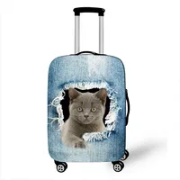 Lovely Cowboy Cat / Dog Print Luggage Cover 18-32 Inch Trolley Case Bag  Suitcase Protective Covers for Travel Accessories 2
