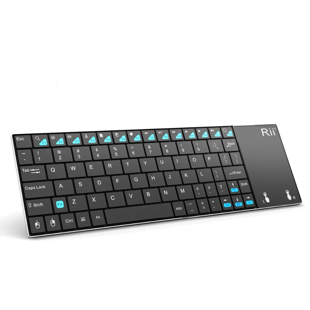 Mini Teclado sem Fio com Mouse Touchpad Rii K12 Plus I12 Plus Russo Espanhol Inglês Francês Apto para Android Laptop pc tv Box