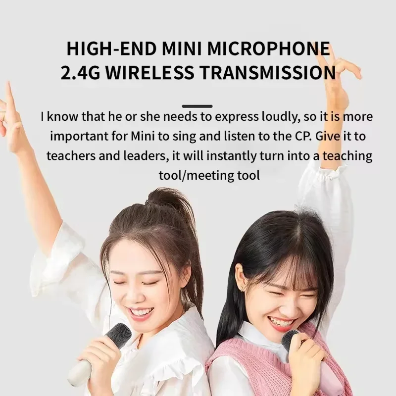 Karaoke Speaker Wireless Bluetooth Microphone K12 Home KTV Karaoke Machine RGB Light Portable Mini Bluetooth Speaker
