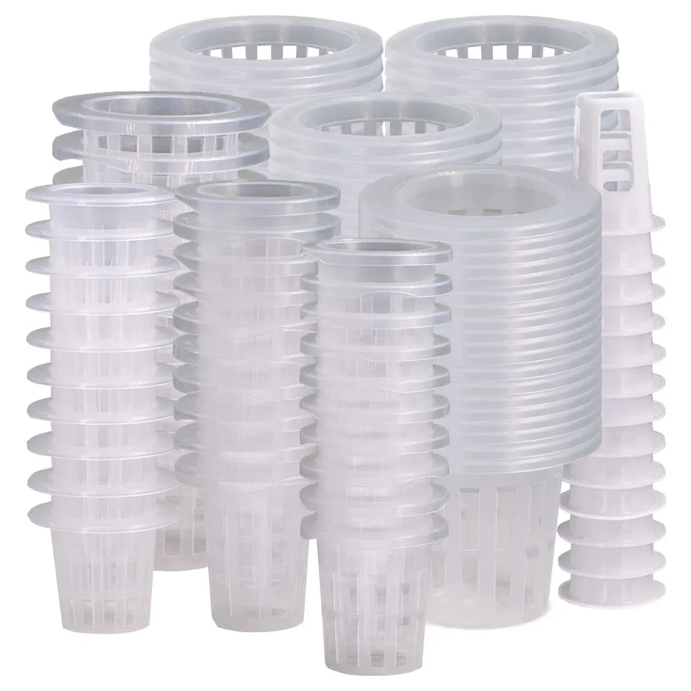 Ymiko 10 Vasi A Rete Per Idroponica – Cestini In Plastica PP, Diametro 10,8 Cm, Altezza 9,8 Cm, Per Orchidee E Coltivazione Fuori Suolo, Colore Nero - 2
