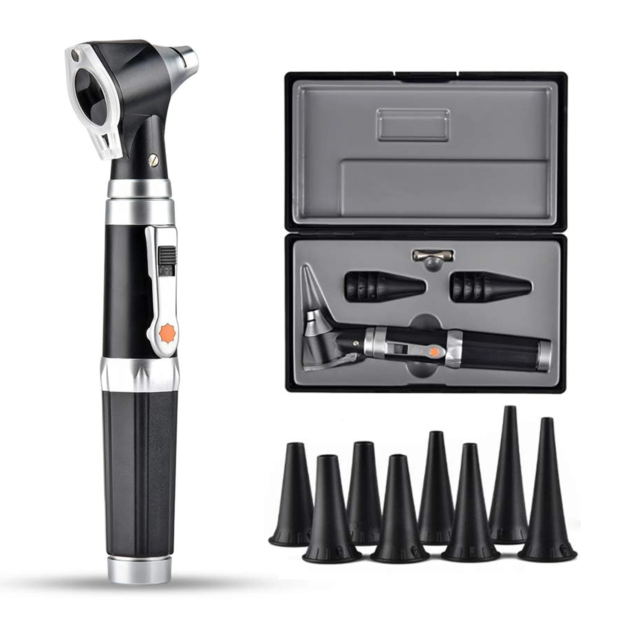 Otoscope Ear Scope with Light, Ear Infection Detector, Pocket Ear Checker Kit with 3X Magnify lens & 8 Speculum Tips for Kids,El