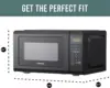 Compact Countertop Microwave Oven 0.7 Cu. Ft. 700-Watt with LED Lighting, Child Lock, Easy Clean Grey Interior, Retro 5