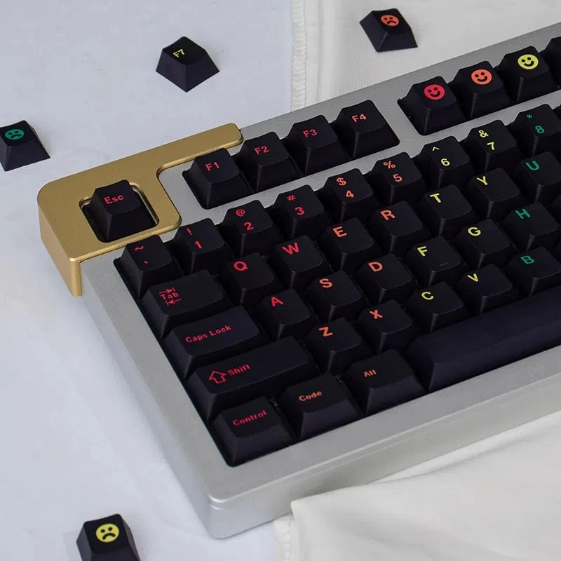 136 Key Gmk Midnight Rainbow Keycaps Cherry Profile Pbt Dyesub