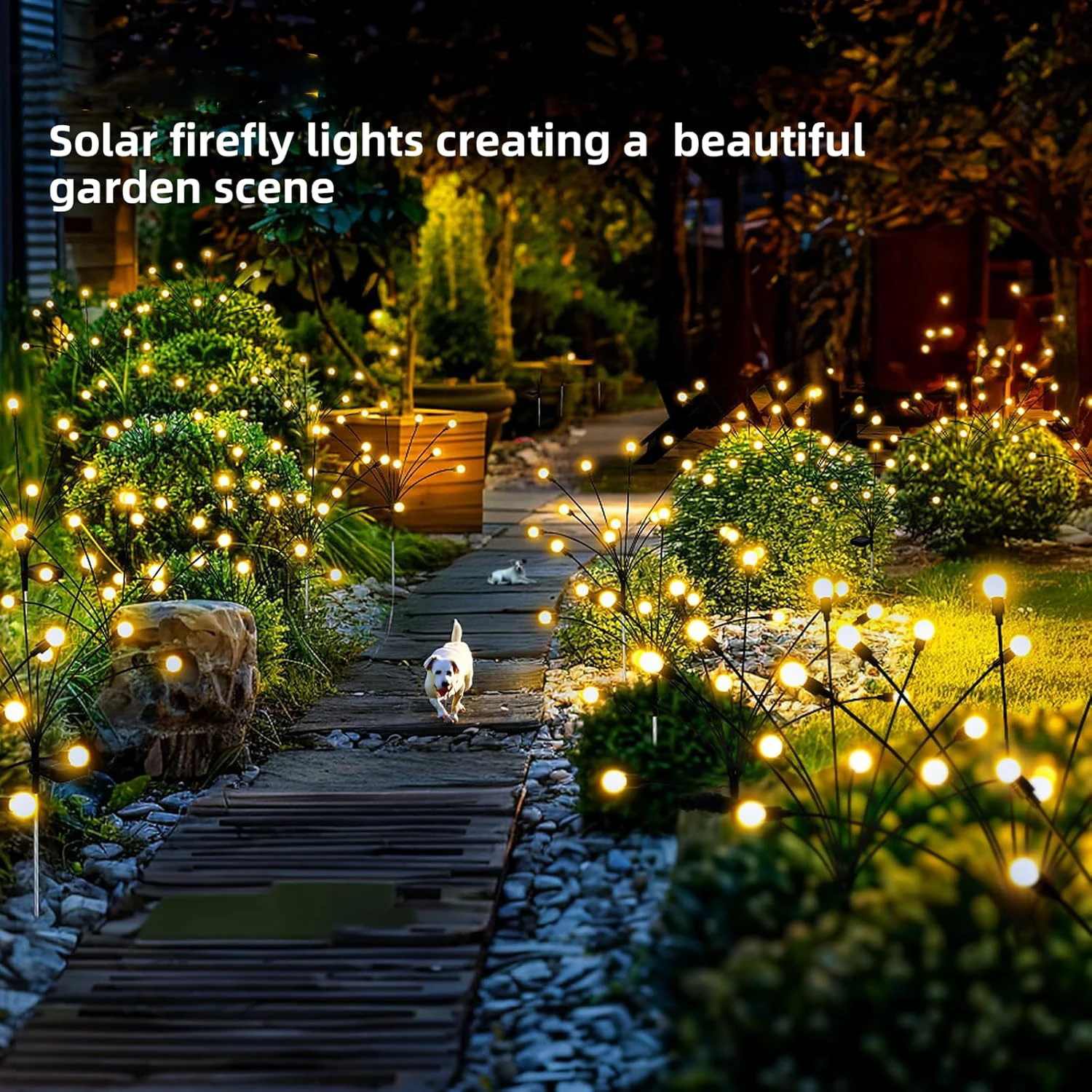 Solar Garden Lights Solar Firefly Lamp LED Swaying Solar Firefly Lights Solar Waterproof Garden Decorative Lights Festival Lamp 4