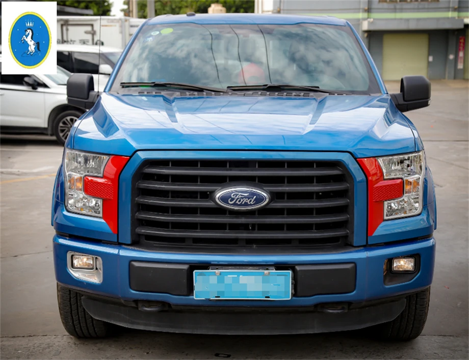 

Front Head Bumper Lights Lamps Eyelid Eyebrow Decor Panel Cover Trim For Ford F150 2015 - 2017 Exterior Modified Car Accessories