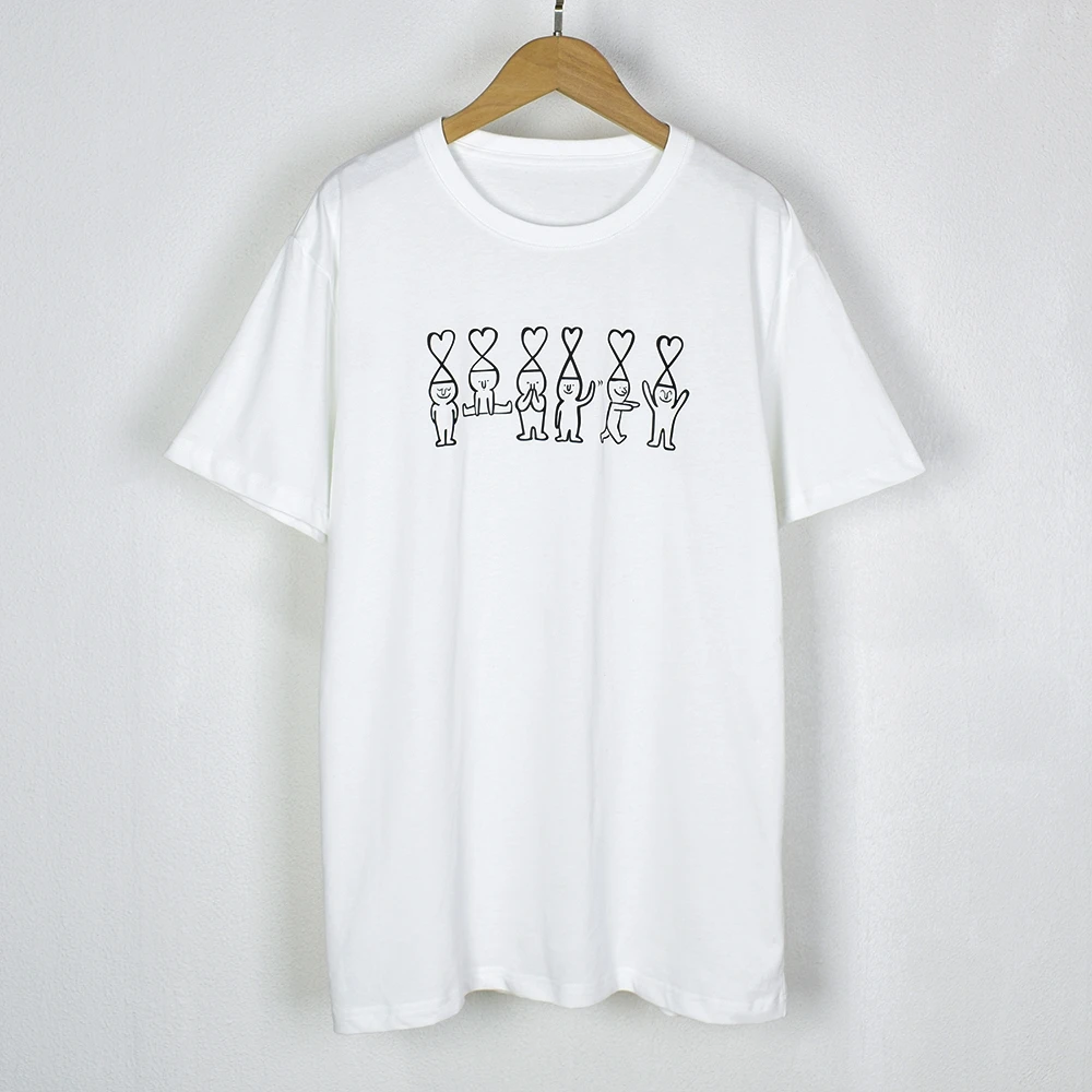 

2024 Summer Luxury Brand Design Cartoon White Short Sleeve T-shirt For Women And Men Cotton Tee Top Fashion Tshirt Clothing