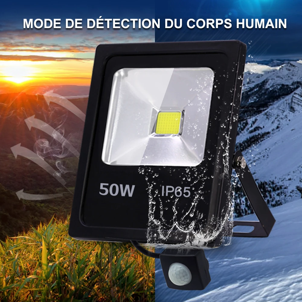 ANNIFUNLY Projecteur LED Exterieur Detecteur de Mouvement 50W