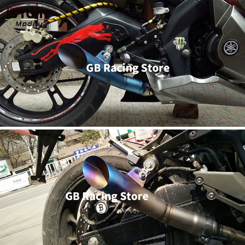 Universal R6 motorcycle exhaust pipe Silencer muffler sports for R6 R3 R1 FZ6 CB600 MT07 ATV Dirt Pit Bike 38-51mm - Image 2