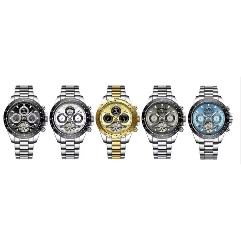 Automatic With Winding Men Winner Mechanical Wrist Watch Machine Classic Watches For High Quality Elegant Man Waterproof Uhr