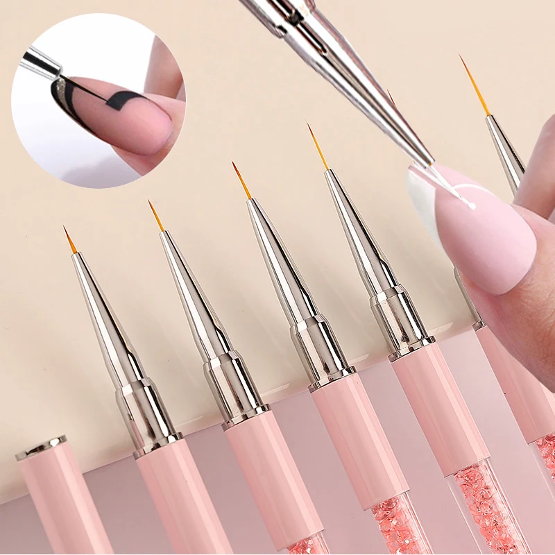 

1Pcs Nail Art Liner Brush Ultra-thin Line Drawing Pen UV Gel Brushes Painting Tools French Stripe Nail Art Brush Accessories