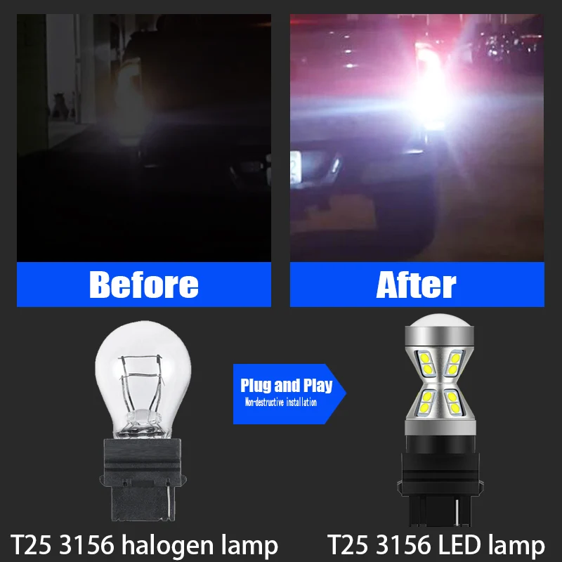 3156 T25 3157 Canbus LED ���� ����, ũ���̽��� ���긵 ������ 300M 300 ��Ʈ���ǵ� PT ũ���� �ƽ��� Ÿ�� & ��Ʈ��, 2 ��