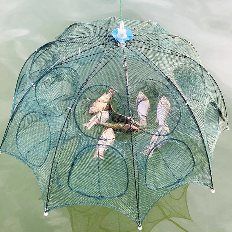 4-20 Holes Fishing Net Folded Portable Hexagon Fish Network Casting Net ...