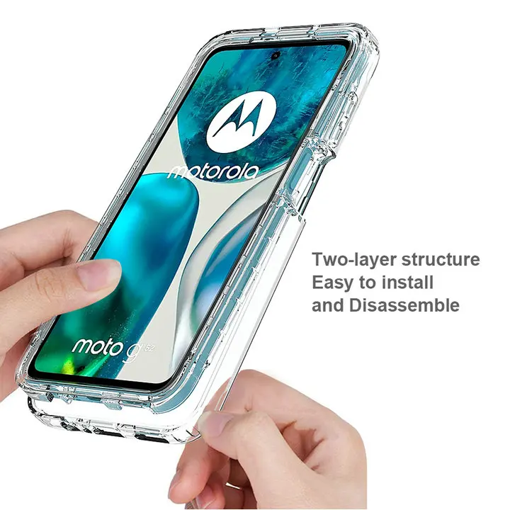 Moto 541|moto G82 G53 Crystal Case - Shockproof 360 Protection 