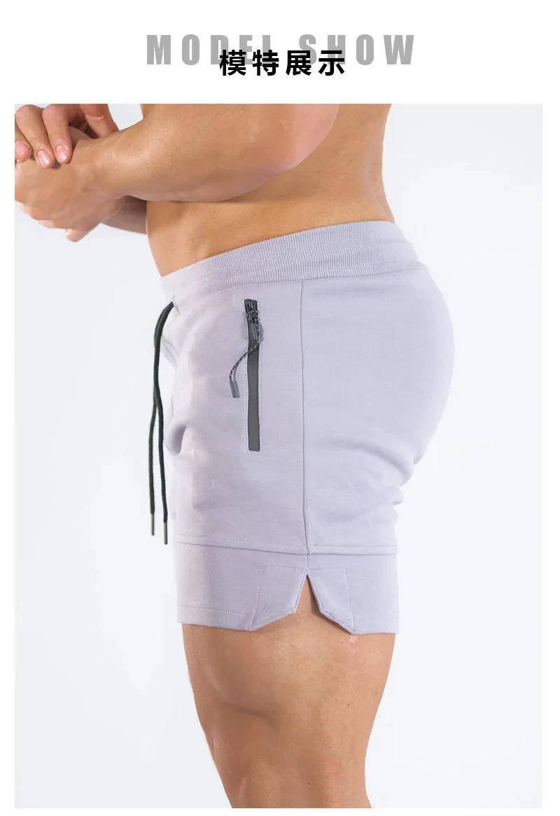 New Summer Running Shorts Quick Dry Breathable Beach Shorts Double Zipper Fitness Shorts Men's Fitness Training Shorts 3