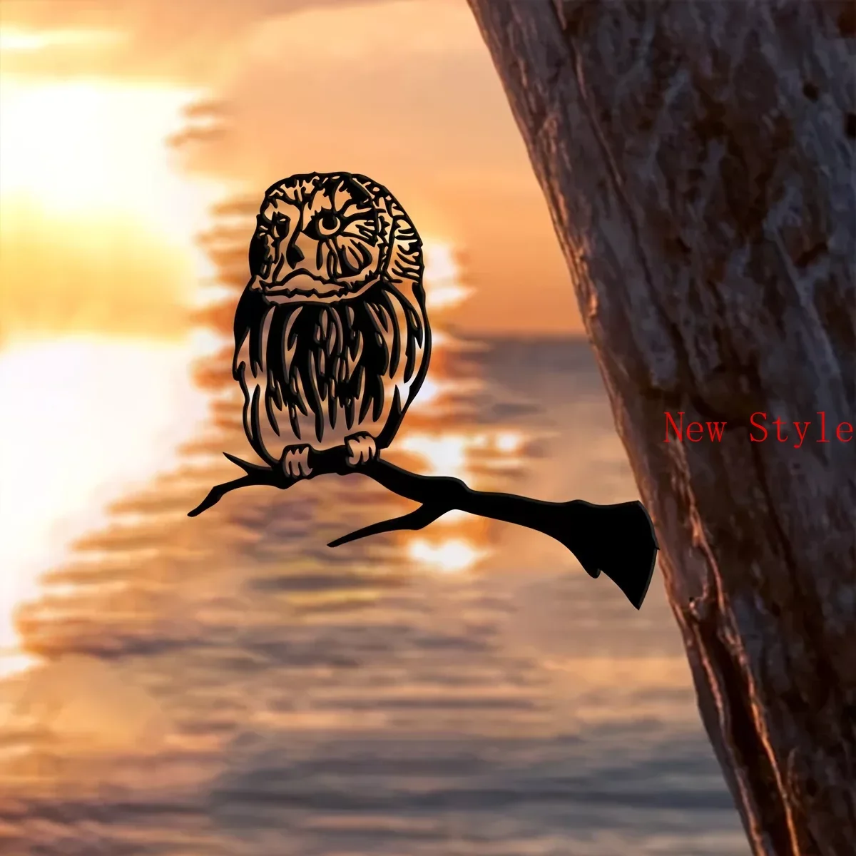 

Owl Tree Stake Bird Metal Silhouette Animal Sign Metal Decoration Cutout Rustic Outdoor Home Garden Decor Housewarming Gift Hom