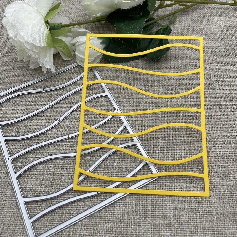 

Wavy rectangular frame Metal Cutting Dies Stencils For DIY Scrapbooking Decorative Embossing Handcraft Die Cutting Template Mold