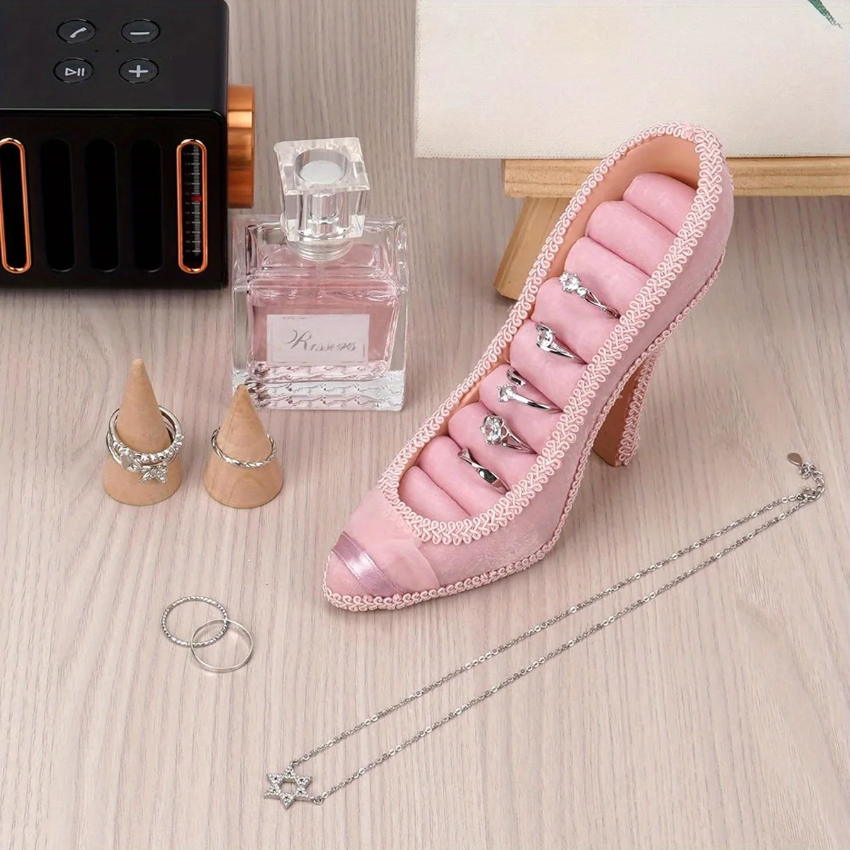 1/2pcs-Desktop jewelry display high heels jewelry stand, jewelry earrings, ring stand, desktop decoration, jewelry storage