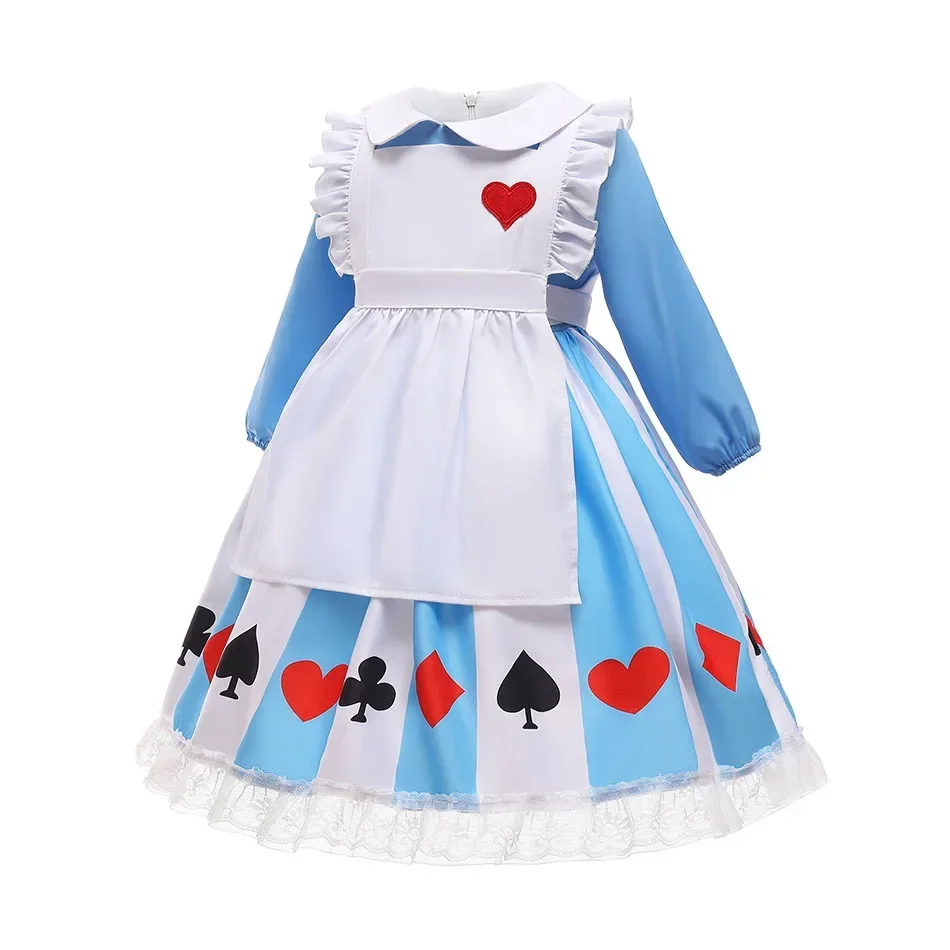 Neue Sissy Maid Lolita Cosplay Kostüm Kinder Prinzessin Halloween Kleid Mädchen Anime Alice Geburtstags feier Kleid Baby Kleidung Outfits – Detail 11