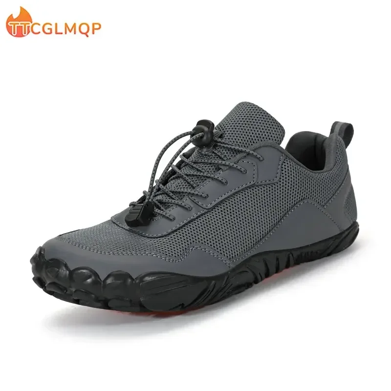 Fashion Men Wider Shoes Breathable Mesh Men Barefoot Wide-toed Shoes New Flats Soft Zero Drop Sole Wider Toe Sneakes Big Size