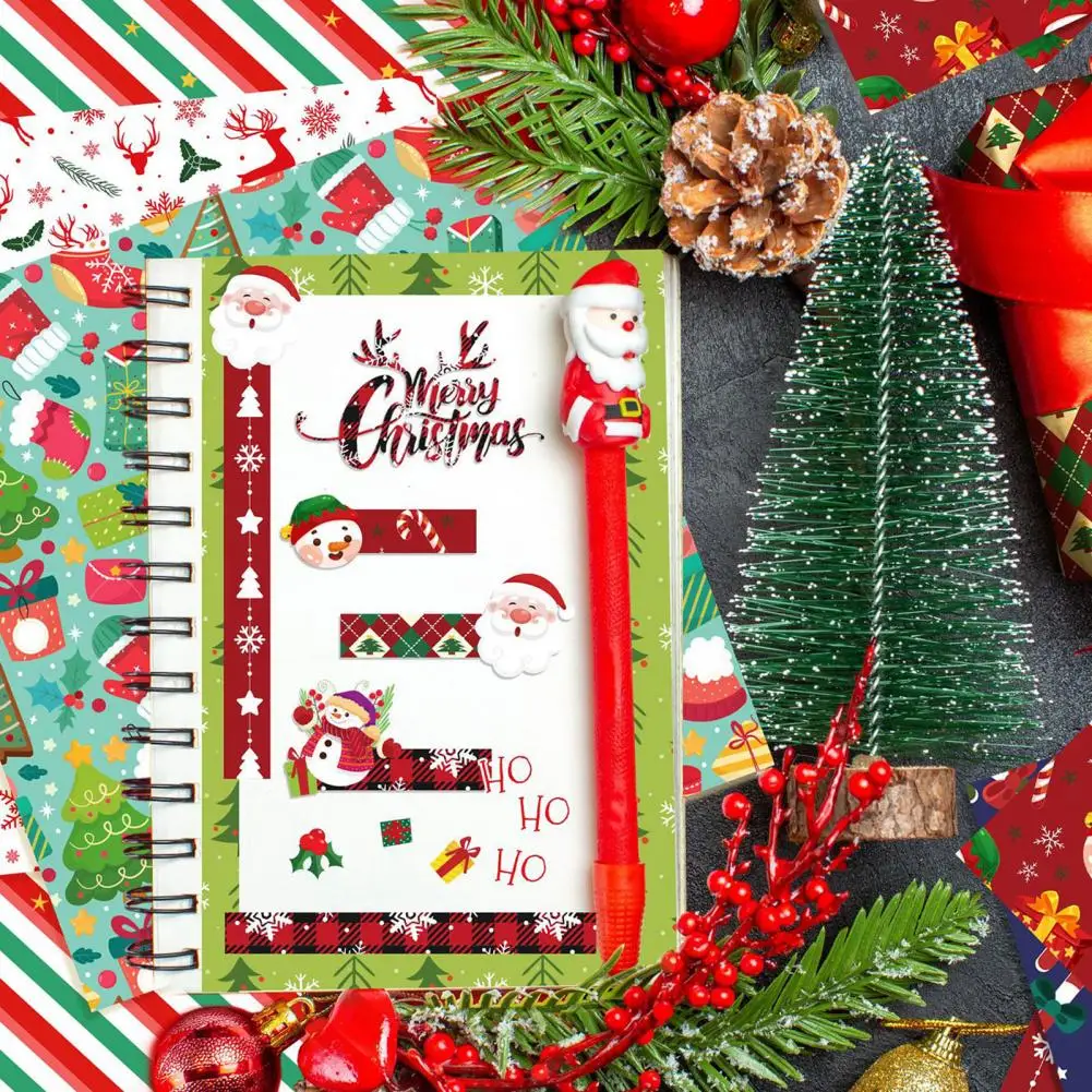 

24Pcs/Set Christmas Scrapbook Paper Santa Snowman Xmas Tree Patterned Square DIY Handmade Art Craft Card Paper Sheet Kit