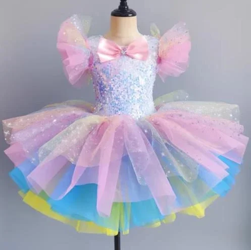 New children\'s ballet dress girl sequin princess dress performance set