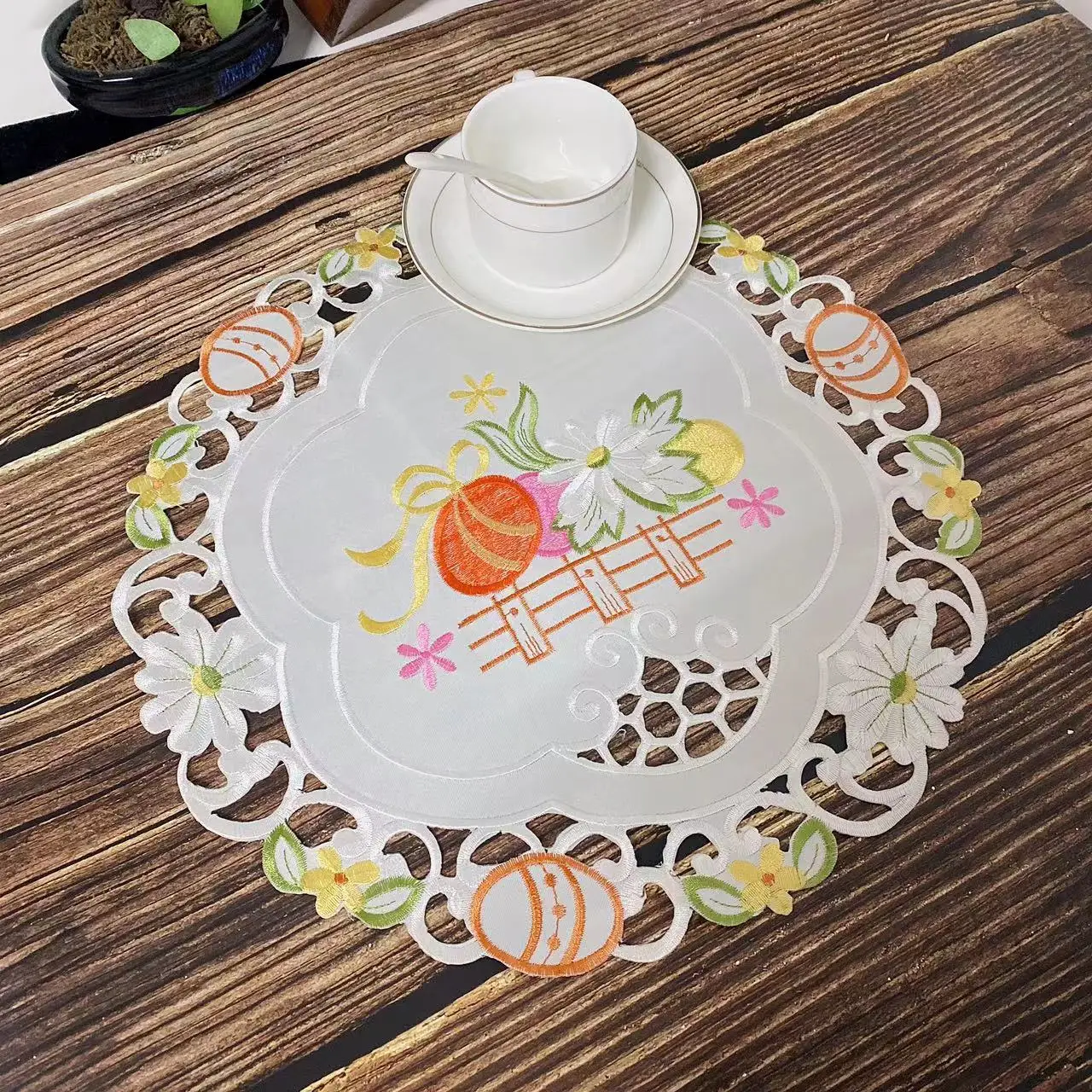 2024 Luxury Satin Lace Easter Eggs Embroidered Table Cover Cloth Towel  Kitechen Tablecloth Birthday Party Wedding Decor - AliExpress, image size:1280x1280