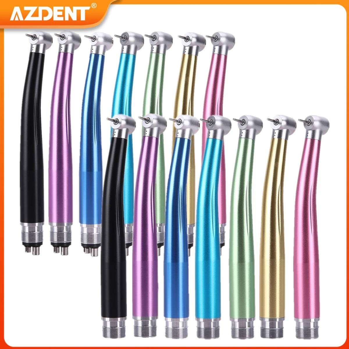 

AZDENT 2/4Holes Dental High Speed Handpiece Air Turbine Standard Head Push Button Rotor Cartridge Dentistry Tool Supplies