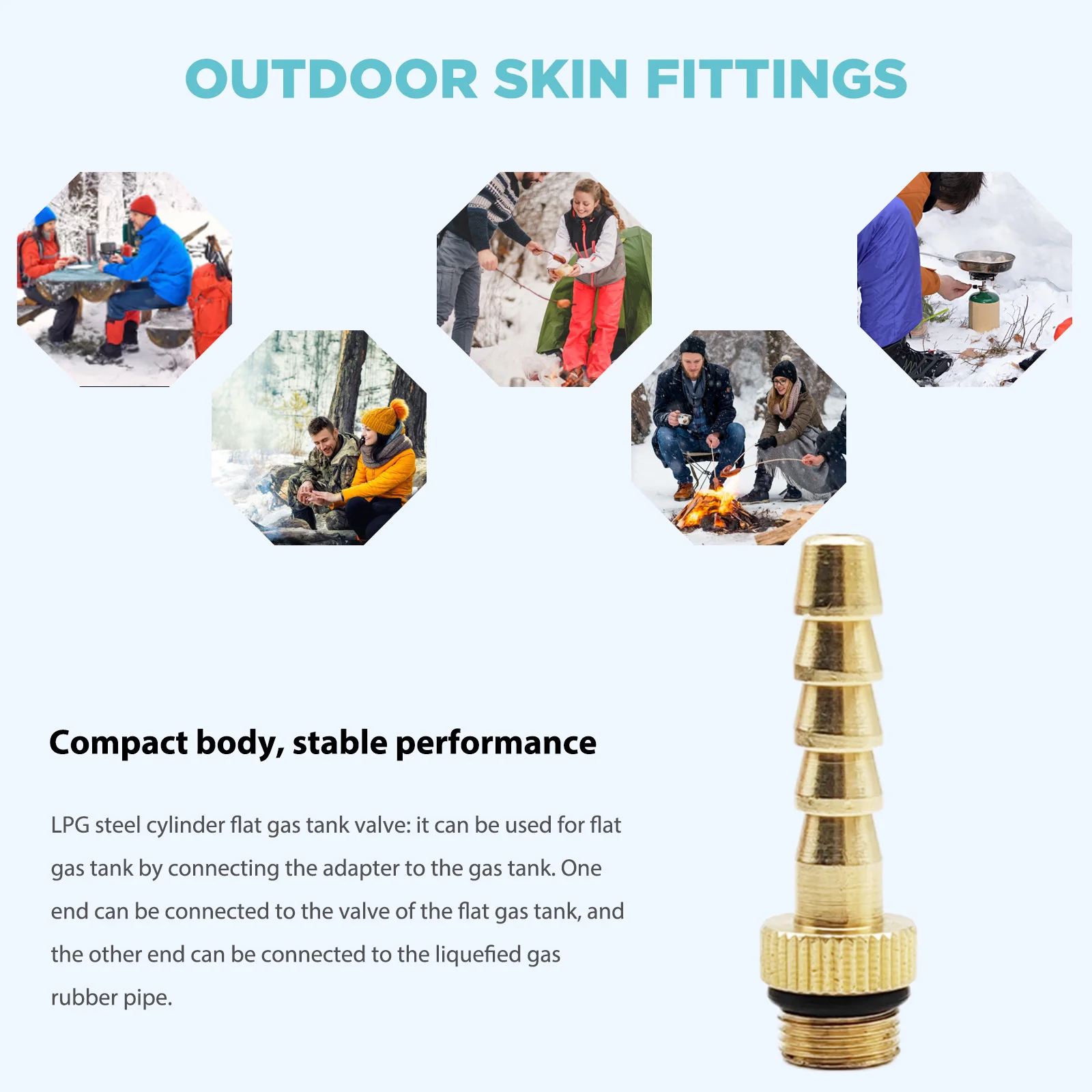 LPG Cylinders Tube Conversion Joints Liquefied Gas Rubber Hose Converter LPG Valve Connectors Cooking Stove Tools