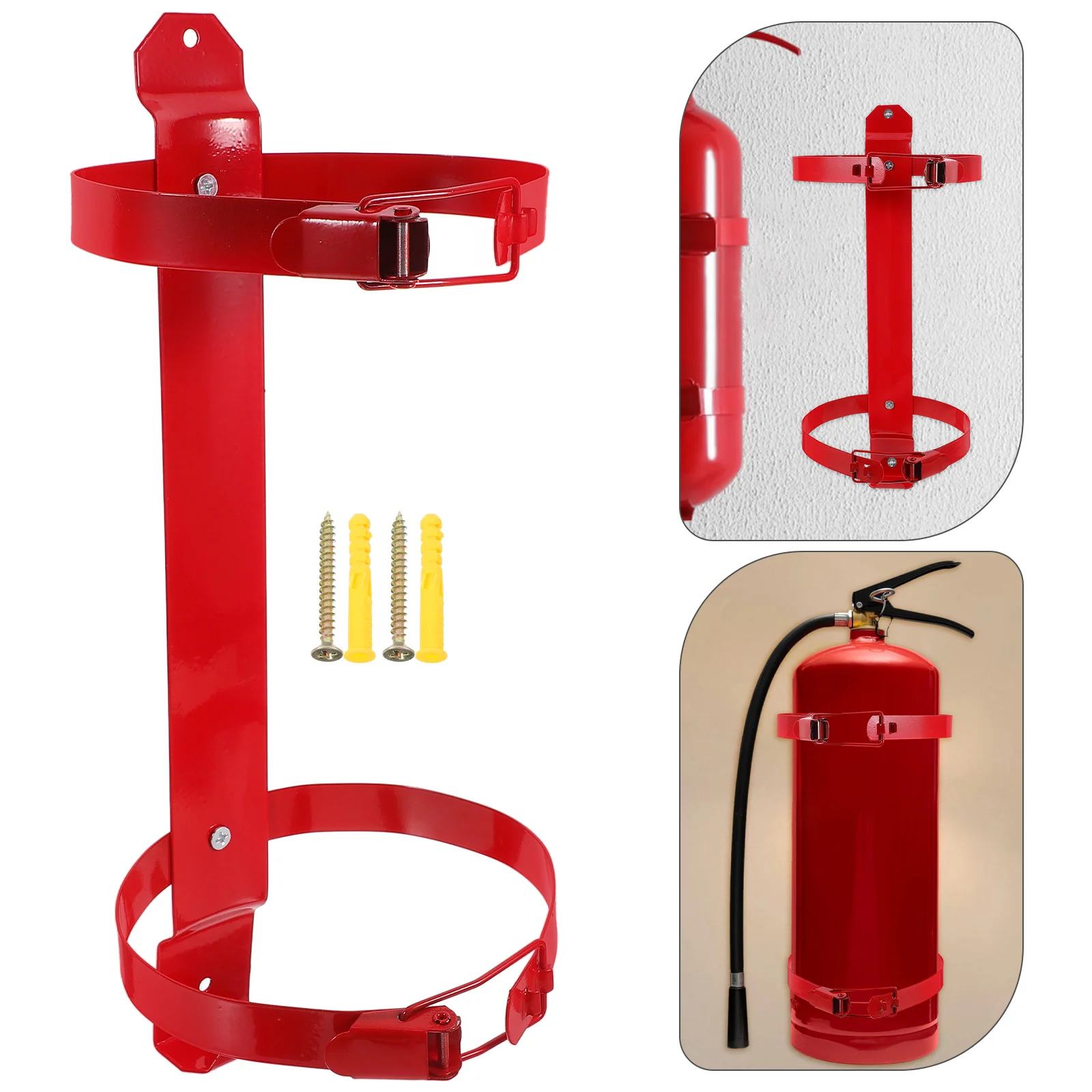 Fire Extinguisher Holder Mount Wall Bracket Adjustable Heavy Duty Iron Car Boat Vehicle Quick Release Storage Rack