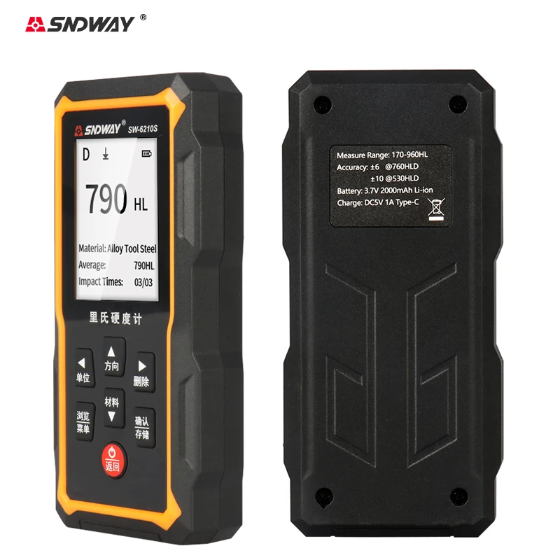 Hardness Tester 170~960HLD HL HB HR(ABC) HV HS Multidirectional Metal Gold Stainless Steel Durometer Metro Tools SNDWAY SW-6210S