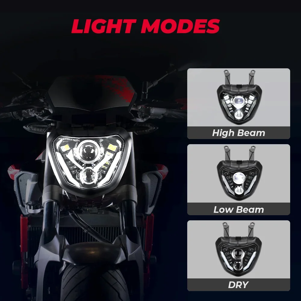 MT 07 Headlight E-mark LED Light Projector Headlamp DRL Assembly Waterproof Lights For Yamaha MT07 MT-07 FZ07 2014 2015 2016 17