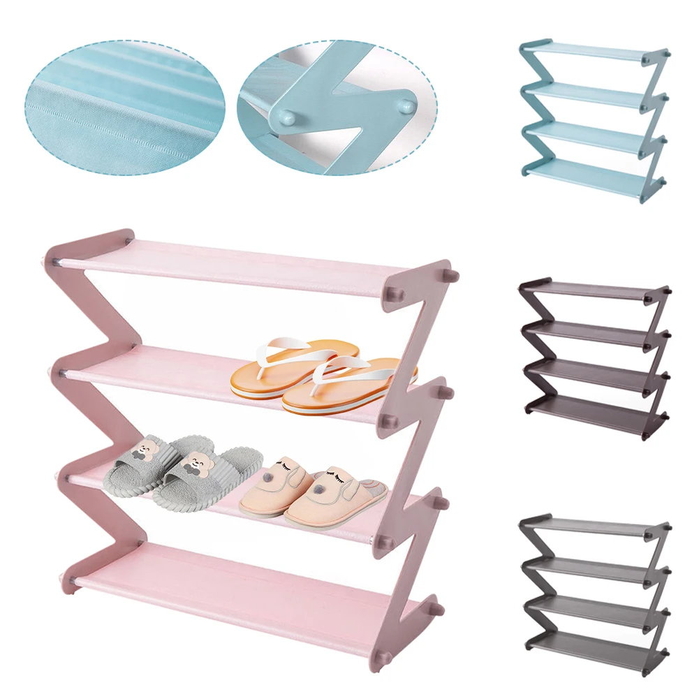 

4-Tier Shoe Rack Free Standing Shoe Storage Organizer For Closet Bedroom Entryway Hallway Shoe Slots Shelf Easy Clean Shoe Tower