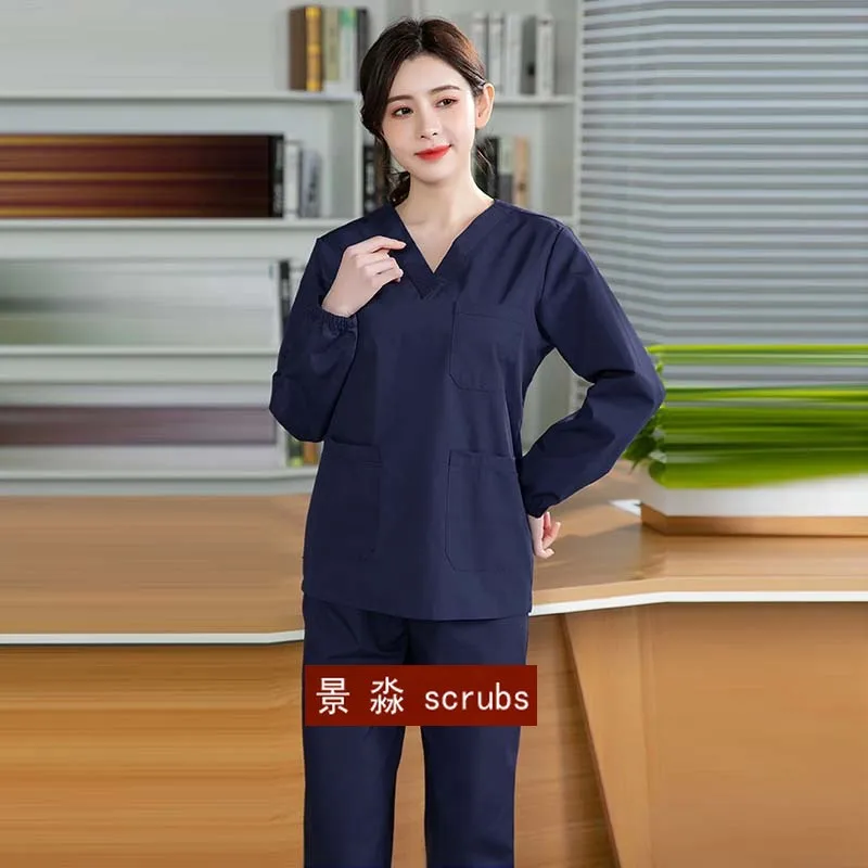 Women Scrub Suit Winter Medical Clothes 