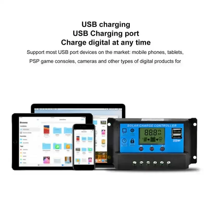 Portable Solar Power Kit 12V to 220V Inverter 30A 12V 24V Solar Charge Controller 18W 18V Panel