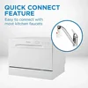 Compact Countertop Dishwasher 6 Place Settings 6 Wash Cycles Silverware Basket Energy Star Low Water 52db Operation 11.7L 5