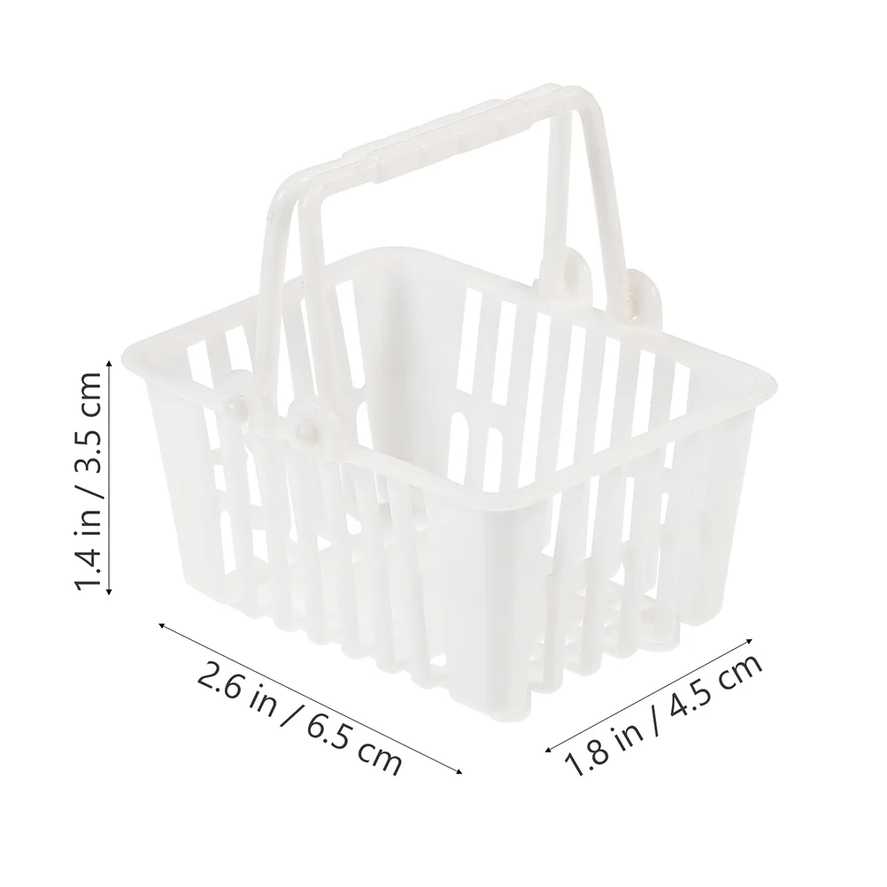12 Pcs Toy Mini Shopping Basket Plastic Toys Small Baskets 65X45X35CM Simulation Handheld Pink Kids Child Baby 2