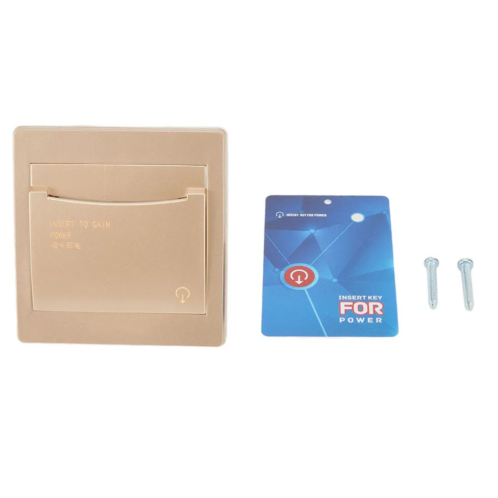 Description Picture 4 of itemElectric Power Card Switch Flame Retardant Business ID Indoor Socket Villa Insert Power-off Function AC 100-250V